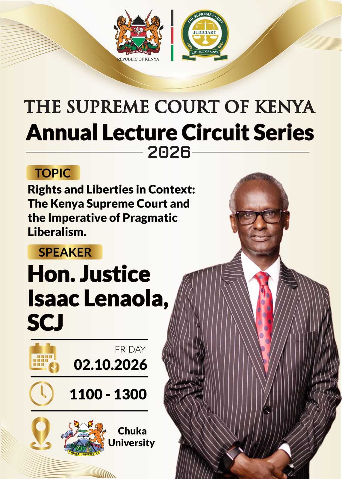 Supreme Court Lecture Circuit 2026 - Hon. Justice I. Lenaola SCJ